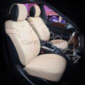 Накидки на передние сиденья CarFashion CHESTER бежевый/бежевый/коричневый/коричневый